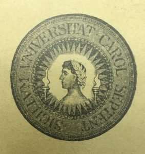 University seal from an 1896 catalog, North Carolina Collection.