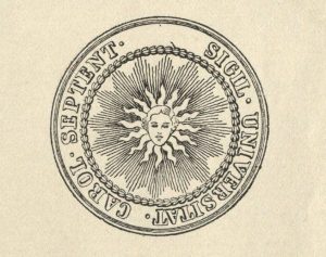 Original UNC seal, from the 1893 catalog, NCC.