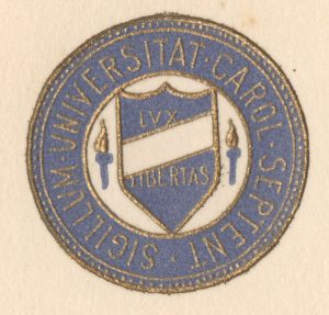 Seal from the 1900 graduation program. North Carolina Collection.