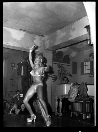 “Cat Girl” performing, New Orleans French Quarter, 1947 or 1949