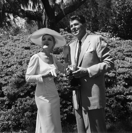 Ronald Reagan and Debra Paget at the 1959 Azalea Festival, Wilmington, NC