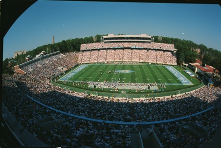 Wide-angle view of Kenan Stadium, circa 1997
