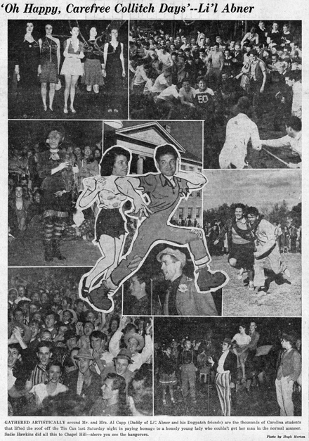 Photomontage in The Daliy Tar Heel, 8 November 1941, page 1.