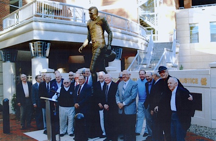 11/5/04 dedication of Charlie Justice statue outside UNC's Kenan Stadium