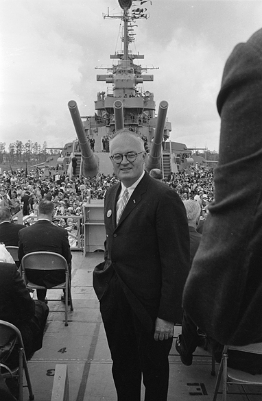 Hugh Morton at the USS North Carolina