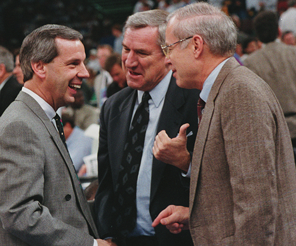 Row Williams, Dean Smith, and Bill Guthridge