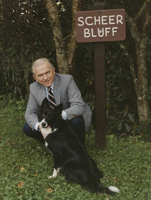 Frank Borman at Scheer Bluff, Grandfather Mountain