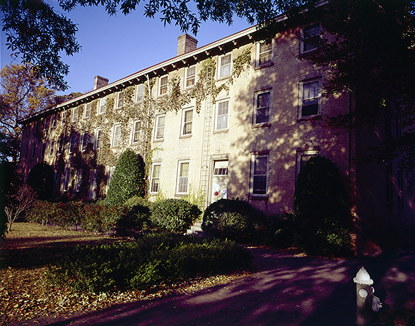 The University of North Carolina's "Old East" is the first state university building in the United States. William Richardson Davie, founder of the university, laid the building's cornerstone on October 12, 1793. Hugh Morton made this photograph of the residence hall basking in warm sunlight circa 1973.