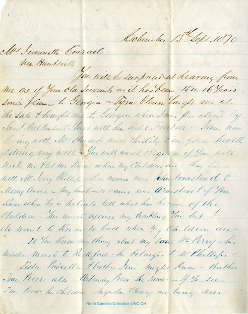 Letter to Judy Conrad, first page