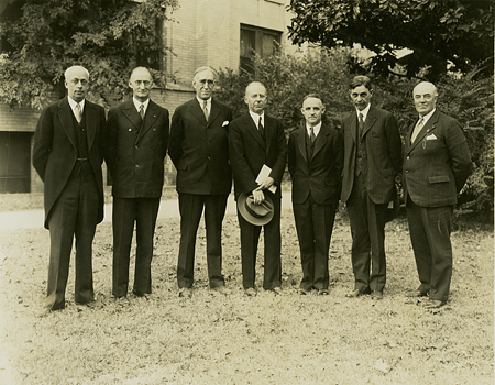 Photograph labeled on back, "Presidents of UNC"