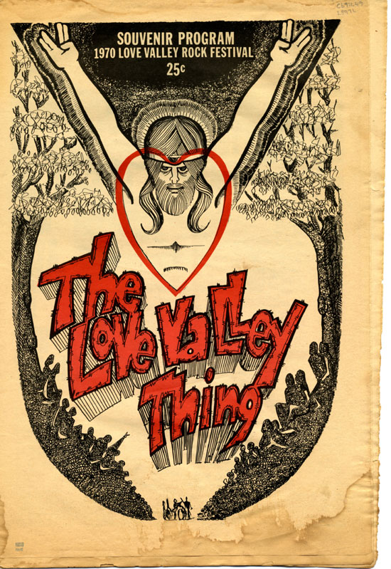 Cover of Love Valley 1970 Concert program