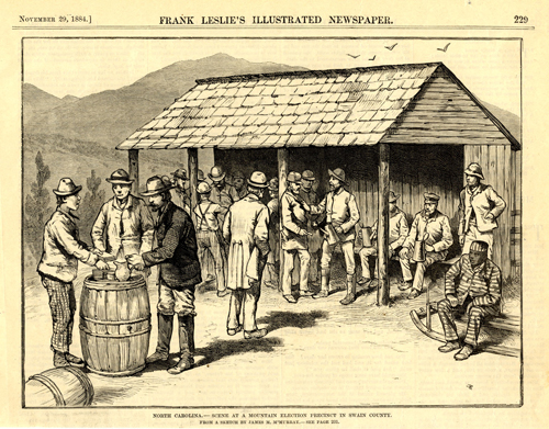 Illustration of Swain County elections from Leslie's Illustrated
