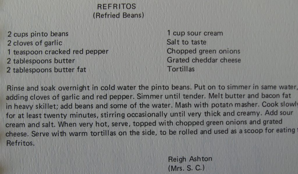 Refritos - Classic Cookbook of Duke Hospital
