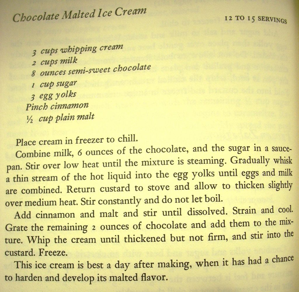 Chocolate Malted Ice Cream - Summer Food