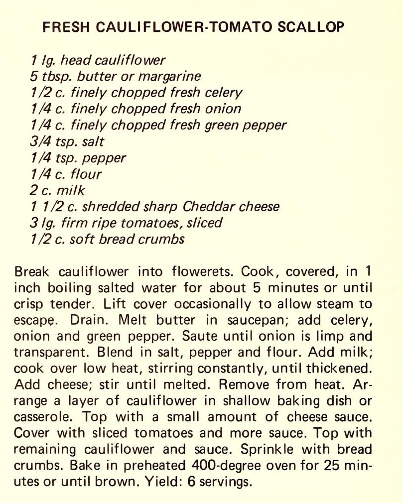Fresh Cauliflower Tomato Scallop-Recipes We Love to Cook
