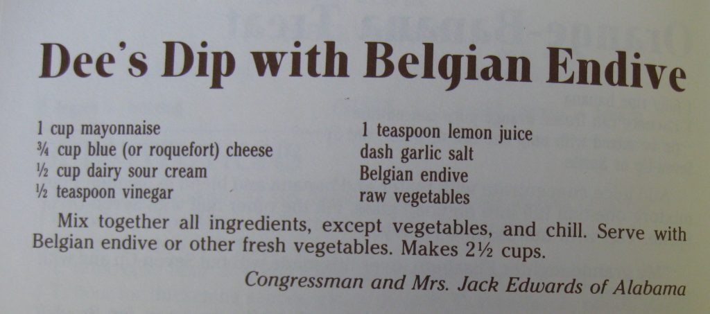 Dee's Dip with Belgian Endive - Congressional Cook Book