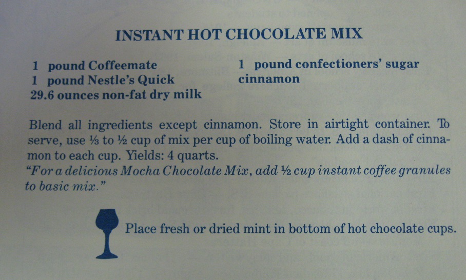 USED 1-30-14 Instant Hot Chocolate Mix-The Carolina Collection