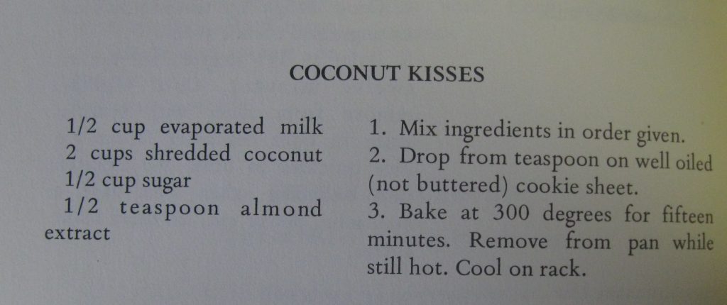 Coconut Kisses - The Clockwatcher's Cookbook