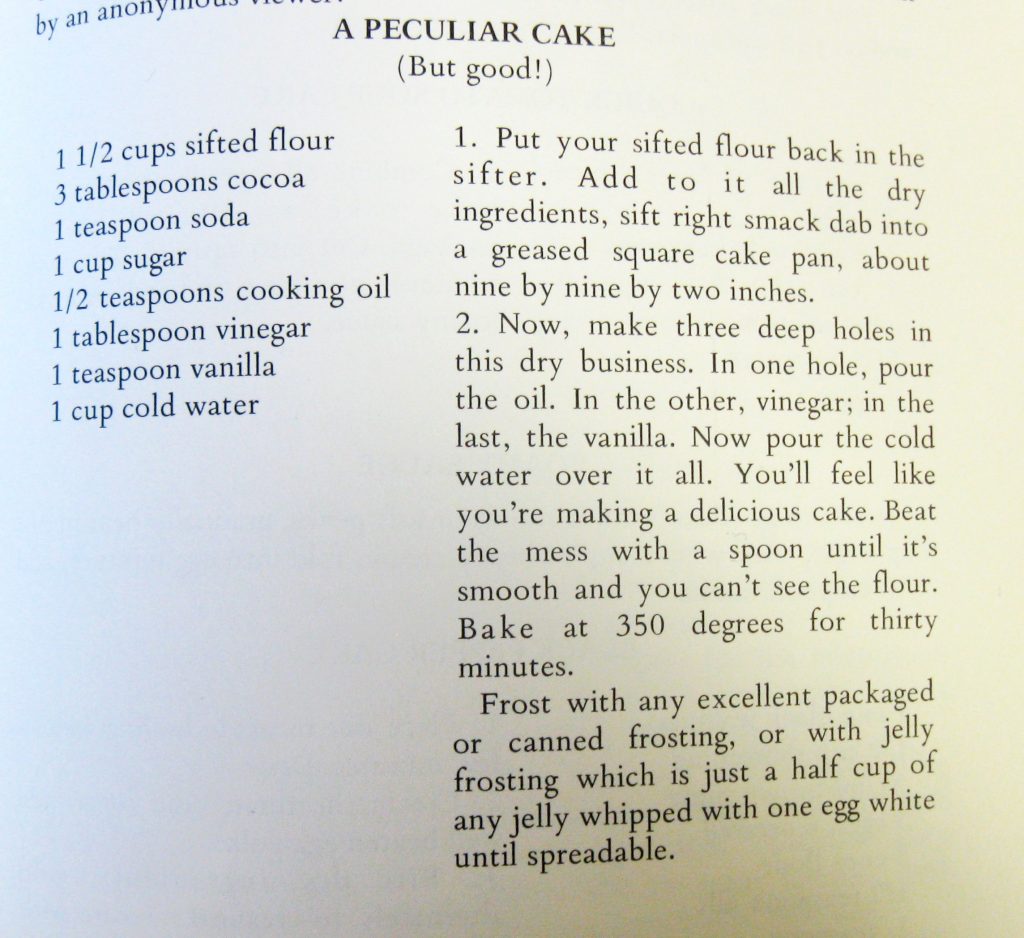 A Peculiar Cake - The Clockwatcher's Cookbook