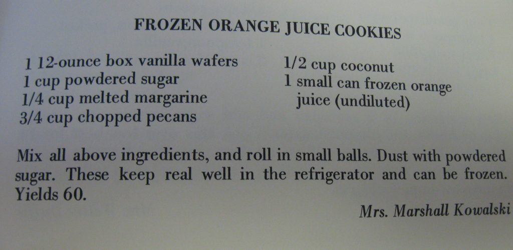 USE Frozen Orange Juice Cookies - Carolina Cuisine