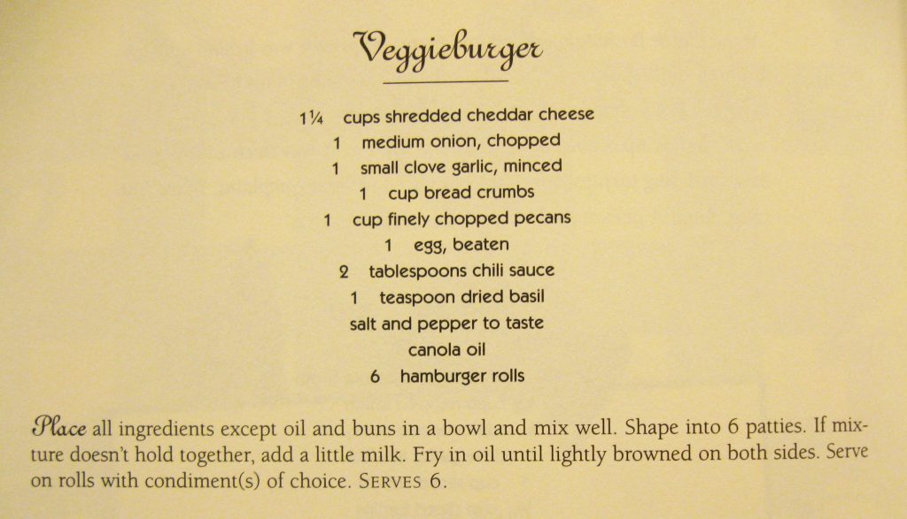 USE Veggieburger - The Cat Who...Cookbook