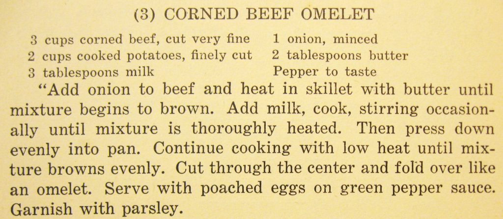 Corned beef omelet - Soup to Nuts