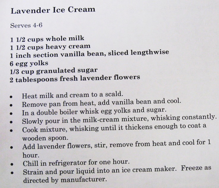 Lavender Ice Cream-Flavors of Fearrington