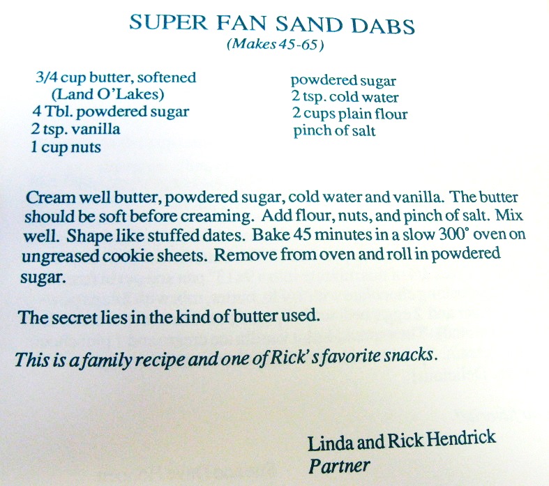 Super Fan Sand Dabs-Hornets Homecooking