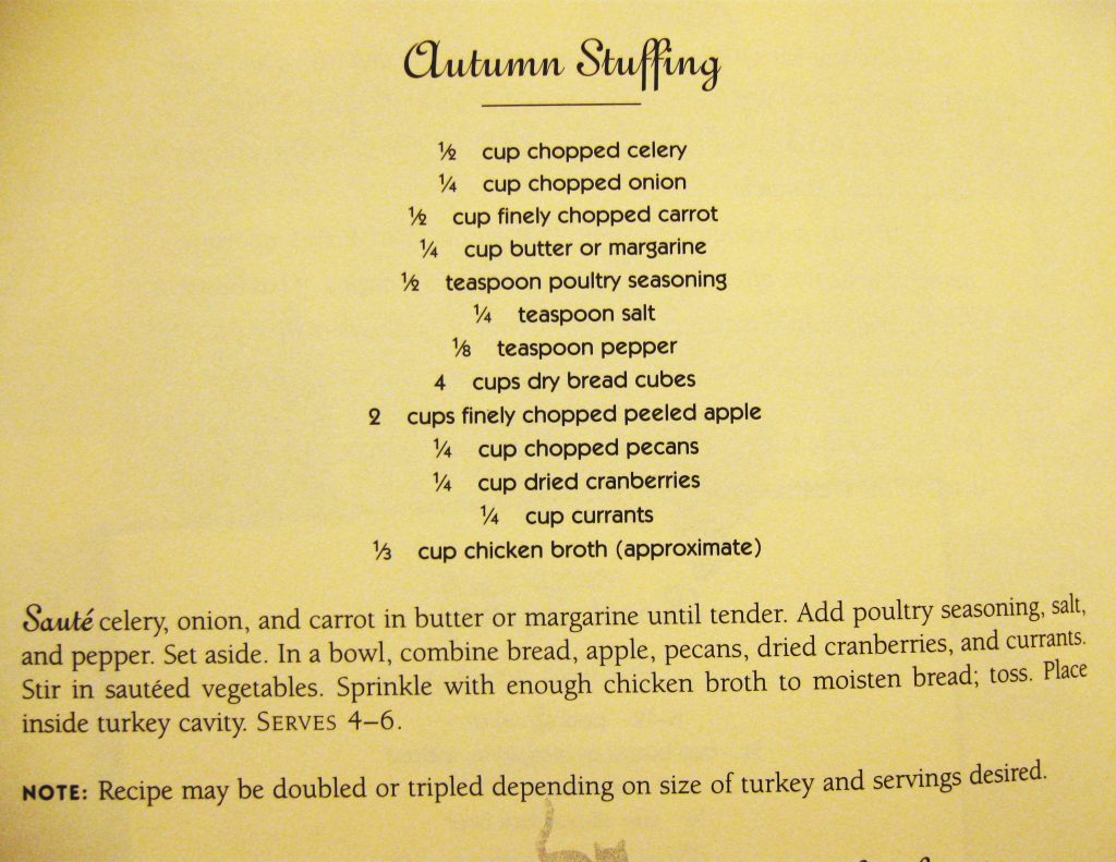Autumn Stuffing - The Cat Who...Cookbook