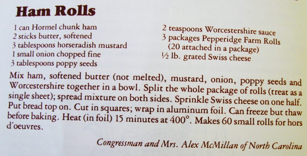 Ham Rolls - Capitol Cook Book