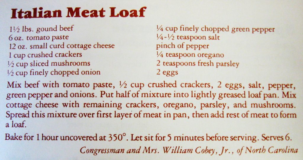 Italian Meat Loaf - Capitol Cook Book