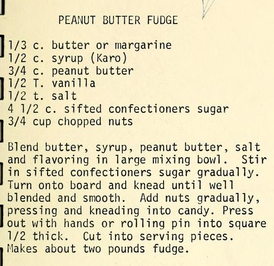 Peanut Butter Fudge-Favorite Recipies Blowing Rock