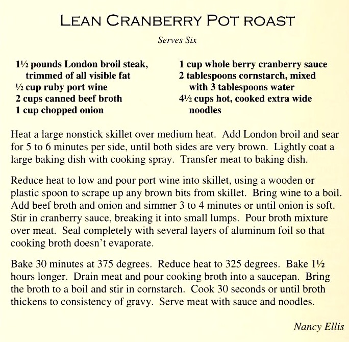 USED 2-5-15 Lean Cranberry Pot Roast - Count Our Blessings