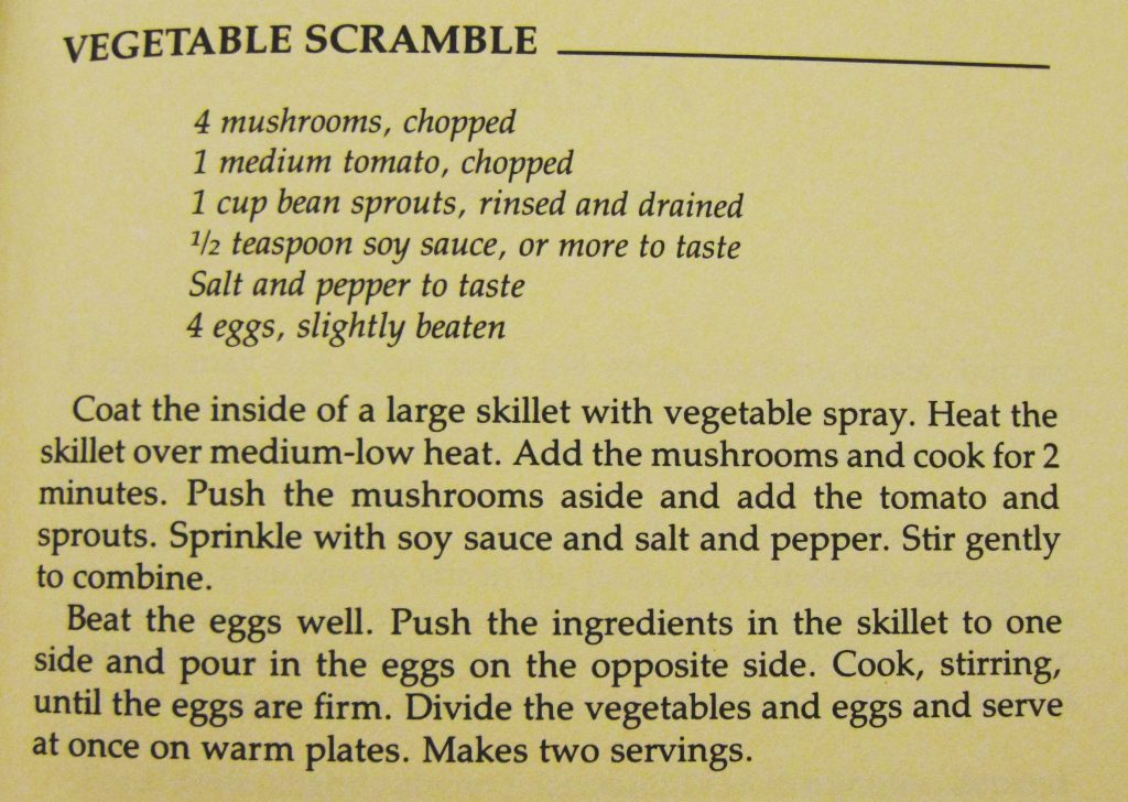 USE Vegetable Scramble - Love Yourself Cookbook