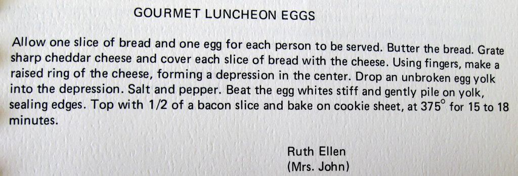 USED 6-25-15 Gourmet luncheon eggs - Classic Cookbook of Duke Hospital