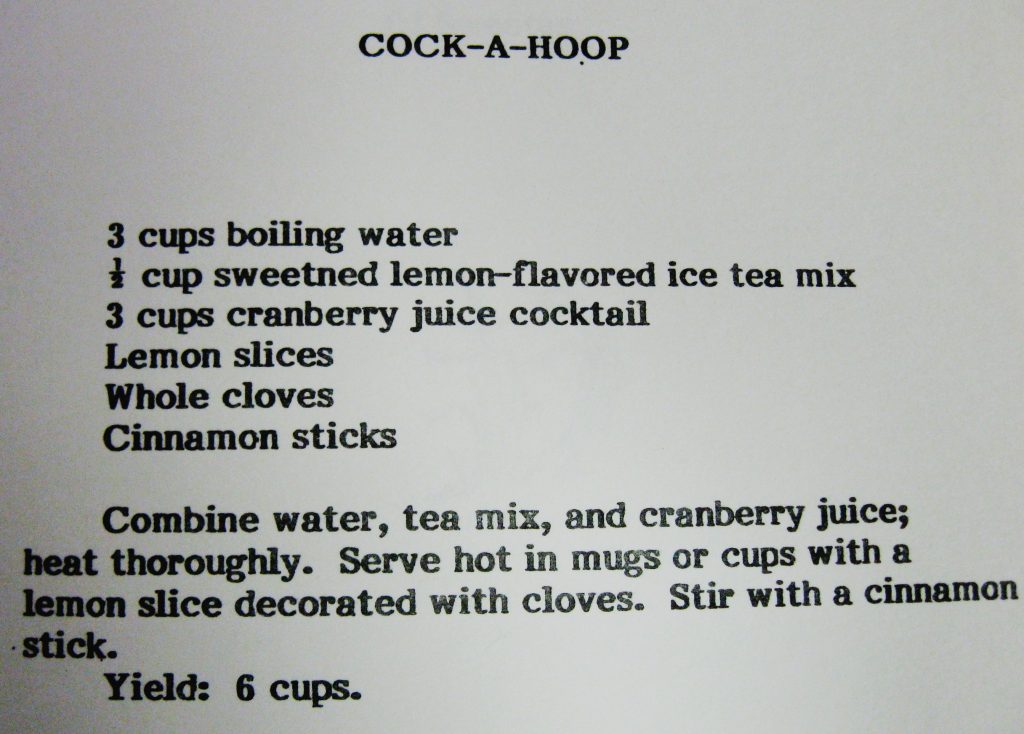 USED 10-9-15 Cock-A-Hoop - The Lost Colony Cookbook