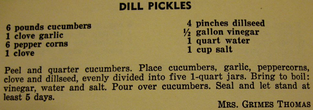 Dill pickles - The Charlotte Cookbook