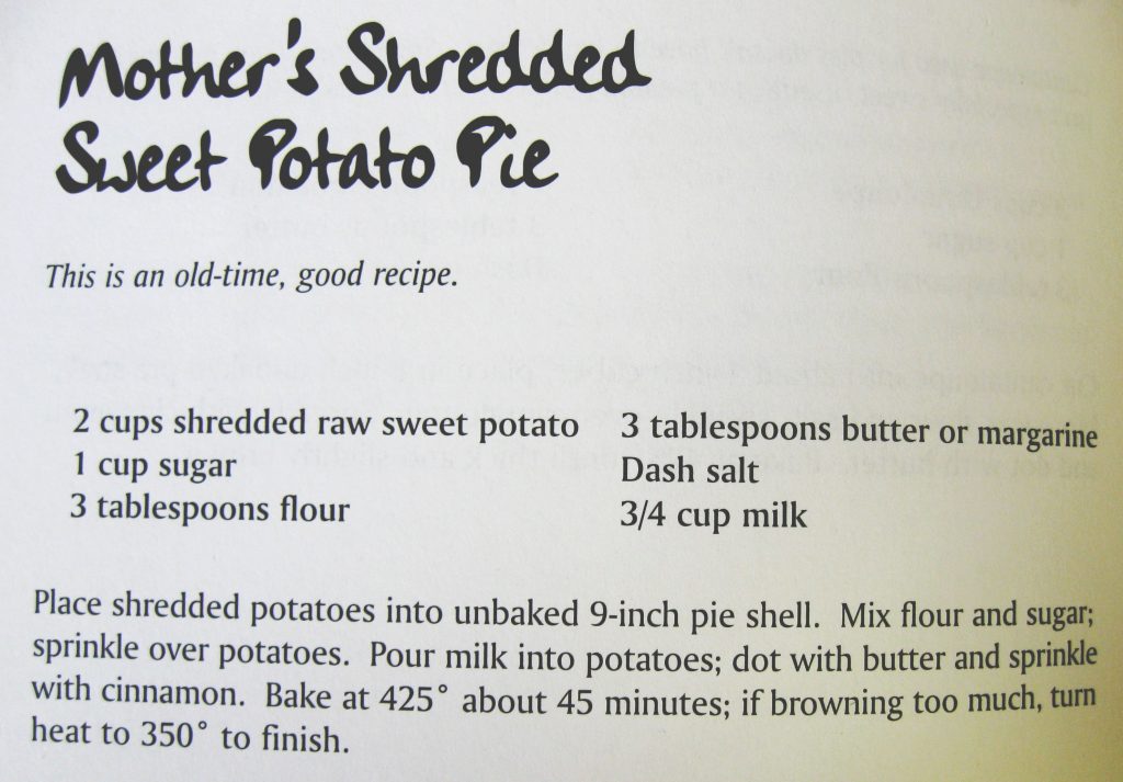 Mother's Shredded Sweet Potato Pie - Supper's at Six