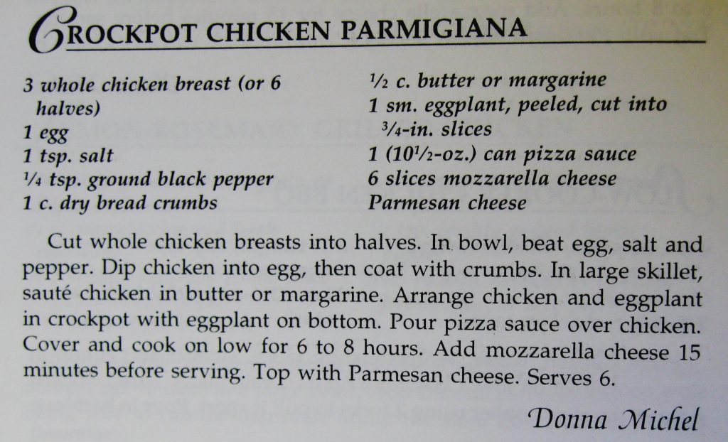 Crockpot Chicken Parmigiana - Cooking on the Cutting Edge