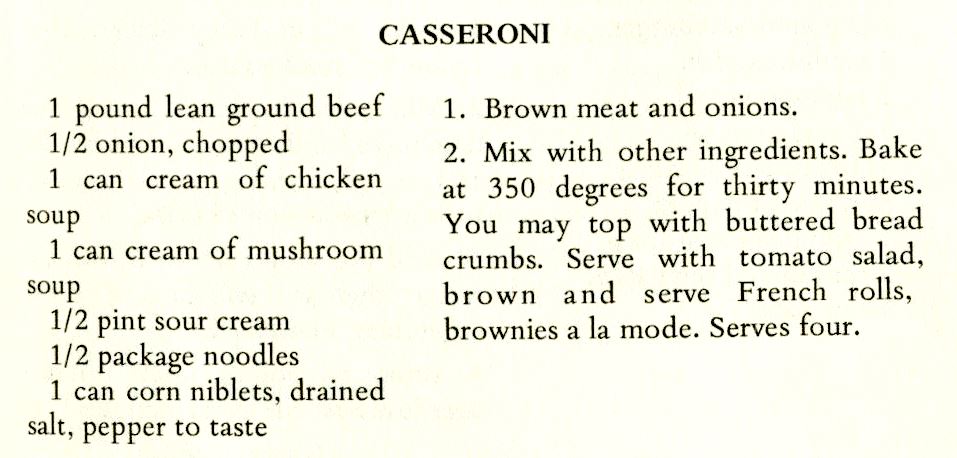Casseroni - The Clockwatcher's Cookbook