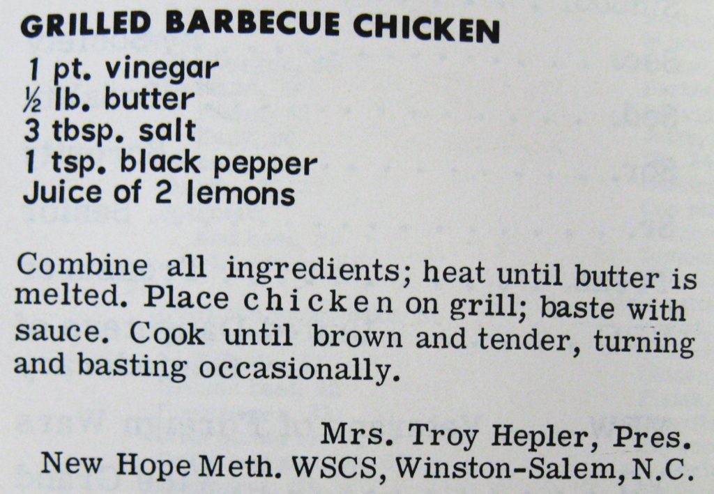 Grilled Barbecue Chicken - Favorite Recipes of the Carolinas