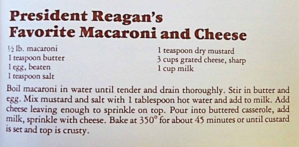 President Reagan's Favorite Macaroni and Cheese - Capitol Cook Books