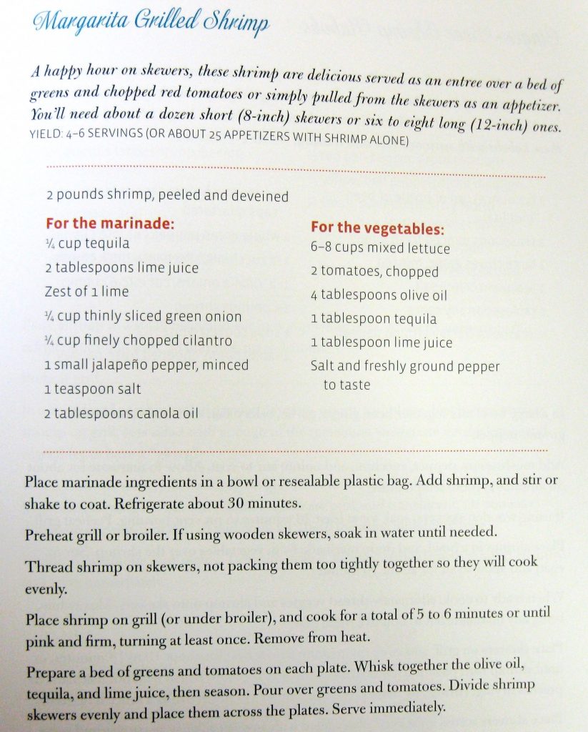 Margarita Grilled Shrimp - Outer Banks Cookbook