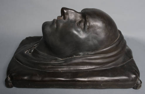 Side view of death mask of Napolean