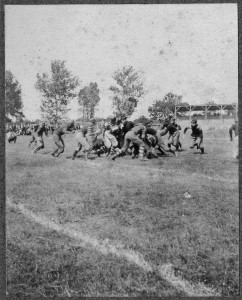 A football game in the early 1900s (University of North Carolina at Chapel Hill Image Collection #P0004, North Carolina Collection Photographic Archive)