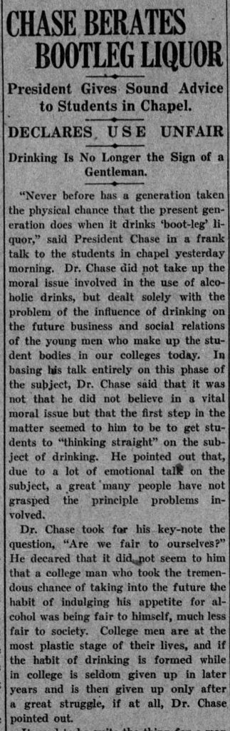 Daily Tar Heel, 5 December 1925. Image via Newspapers.com