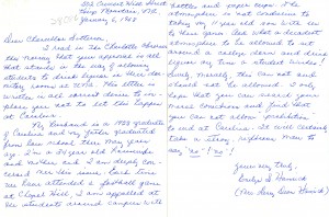  “Letter from a concerned parent to Chancellor Sitterson (from the Office of Chancellor of the University of North Carolina at Chapel Hill: Joseph Carlyle Sitterson Records, 1966-1972, #40022, University Archives).”