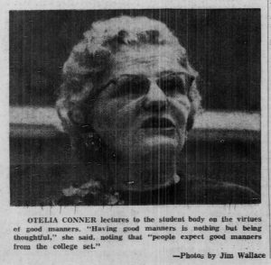 Otelia Connor, from the Daily Tar Heel, 9 March 1963.