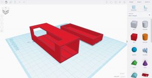 Screenshot of the design in TinkerCAD