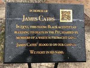 Plaque honoring James Cates
